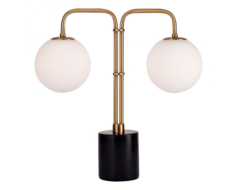 GFURN - Ase Marble Table Lamp in Black/Gold