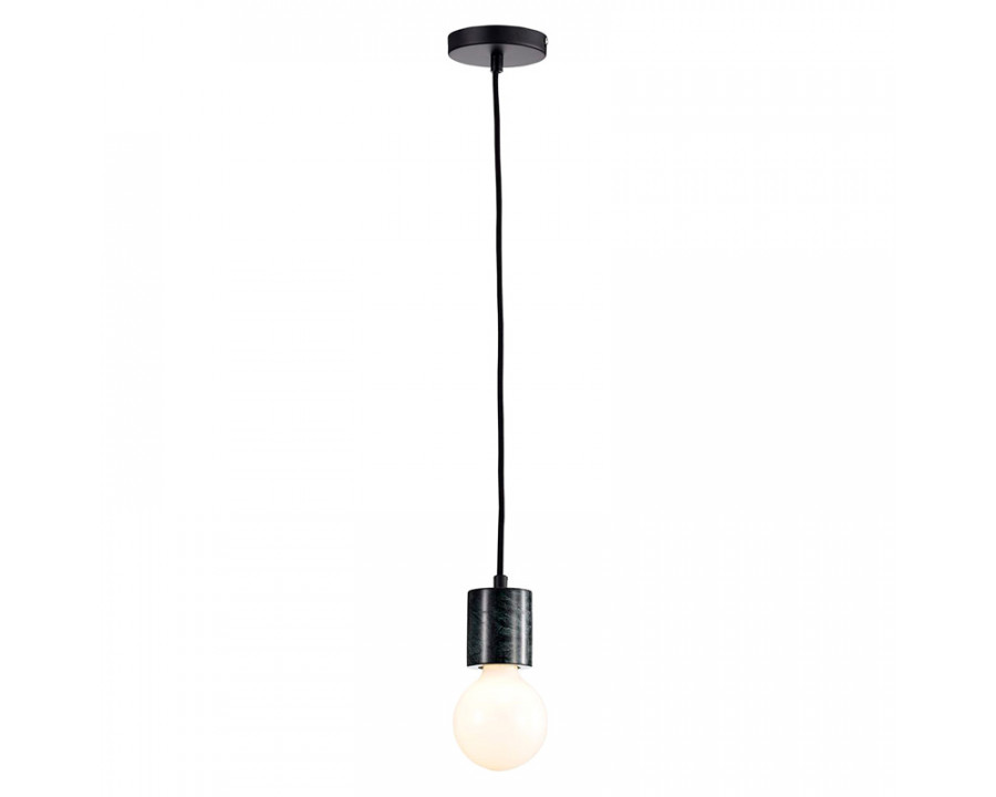 GFURN - Marble Single Pendant Lamp in Black/Green