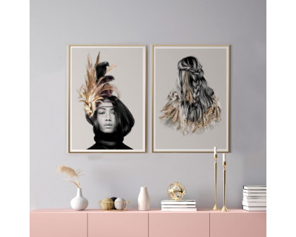 GFURN Crow And Feathers Print - Colorful, 61 x 91cm