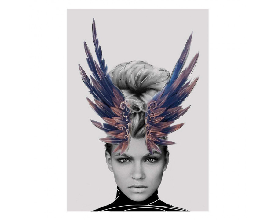 GFURN Crown Of Feathers Print - Colorful, 50 x 70cm