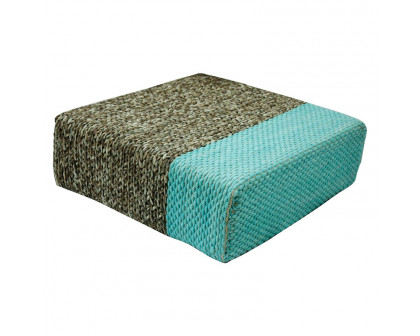 GFURN - Ira Handmade Wool Braided Square Pouf