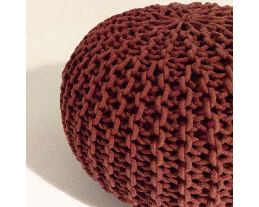 GFURN - Handmade Round Knitted Pouf