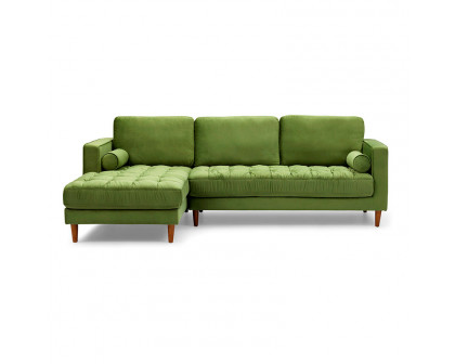 GFURN - Bente Tufted Velvet Sectional Sofa