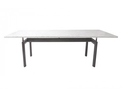 GFURN Roland Dining Table - White Marble/Black