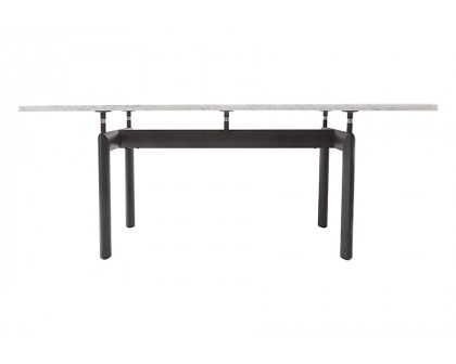 GFURN Roland Dining Table - White Marble/Black