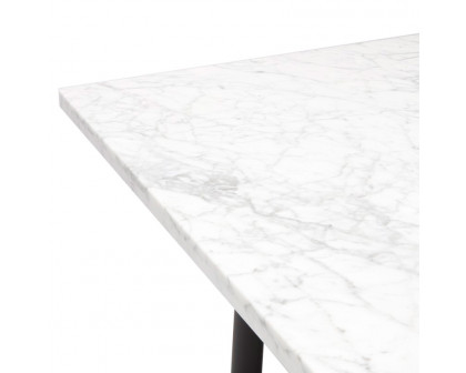 GFURN Roland Dining Table - White Marble/Black