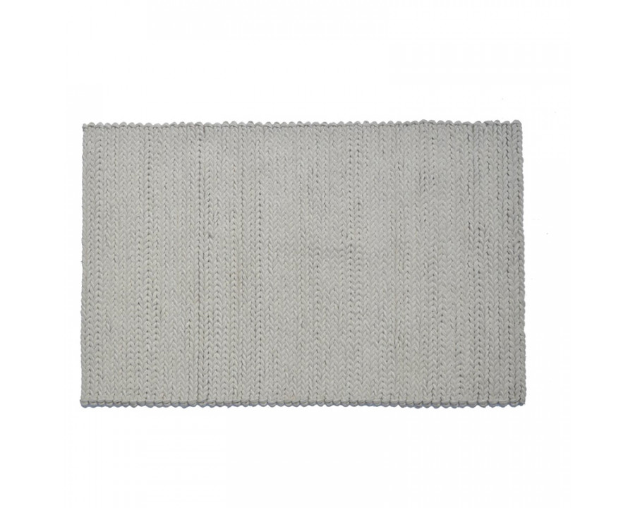 GFURN - Arin Handmade Wool Braided Rug in Gray