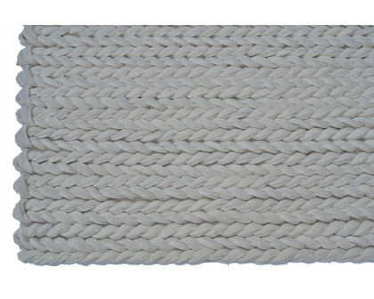 GFURN - Arin Handmade Wool Braided Rug in Gray