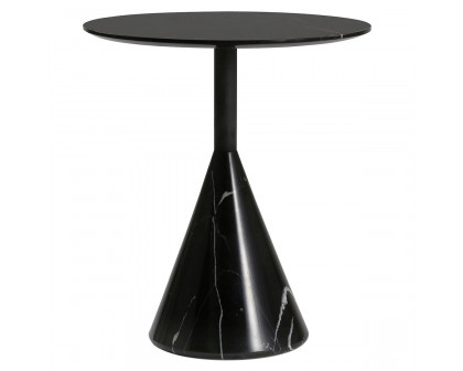 GFURN Cosette Marble Side Table - Black, 50cm