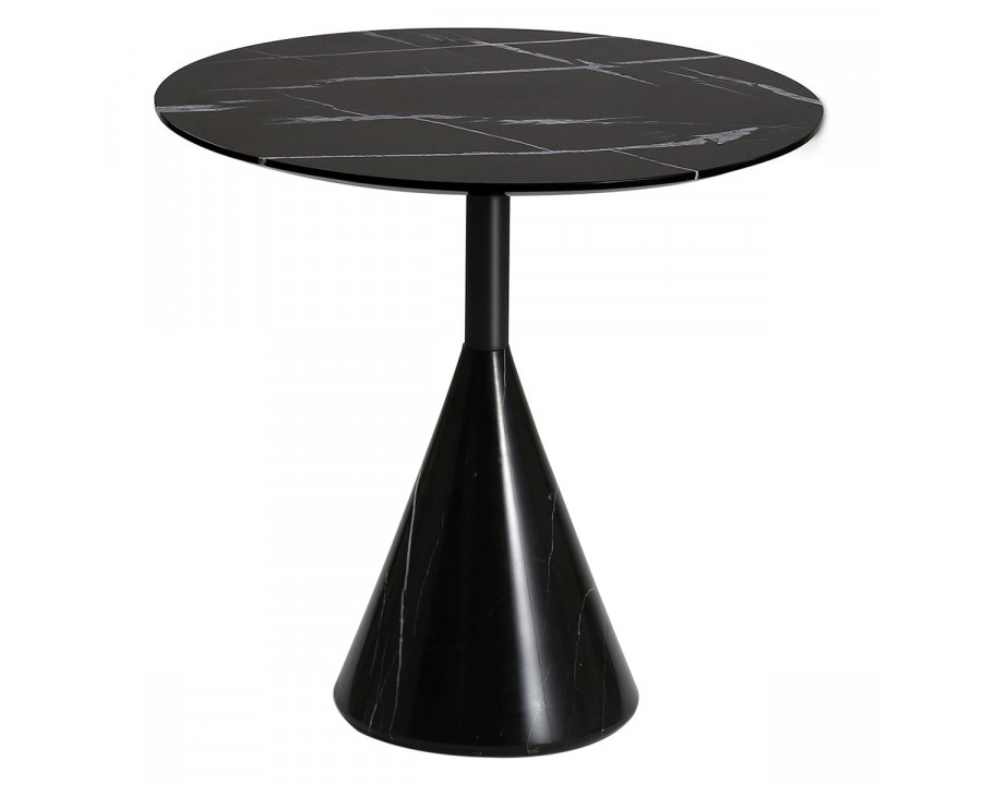 GFURN Cosette Marble Side Table - Black, 60cm