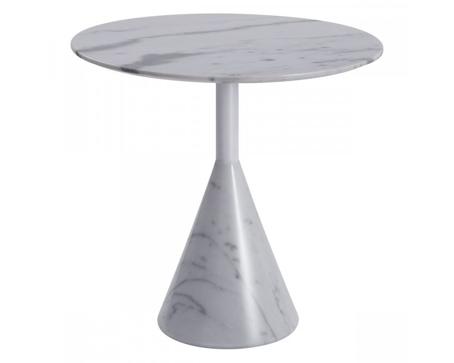 GFURN Cosette Marble Side Table - White, 60cm