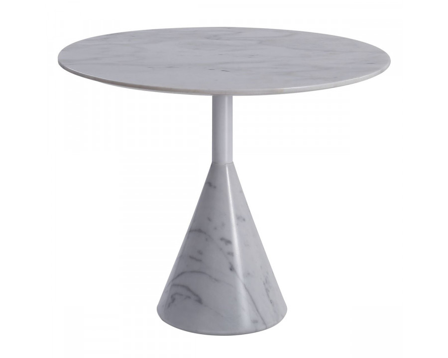 GFURN Cosette Marble Side Table - White, 70cm