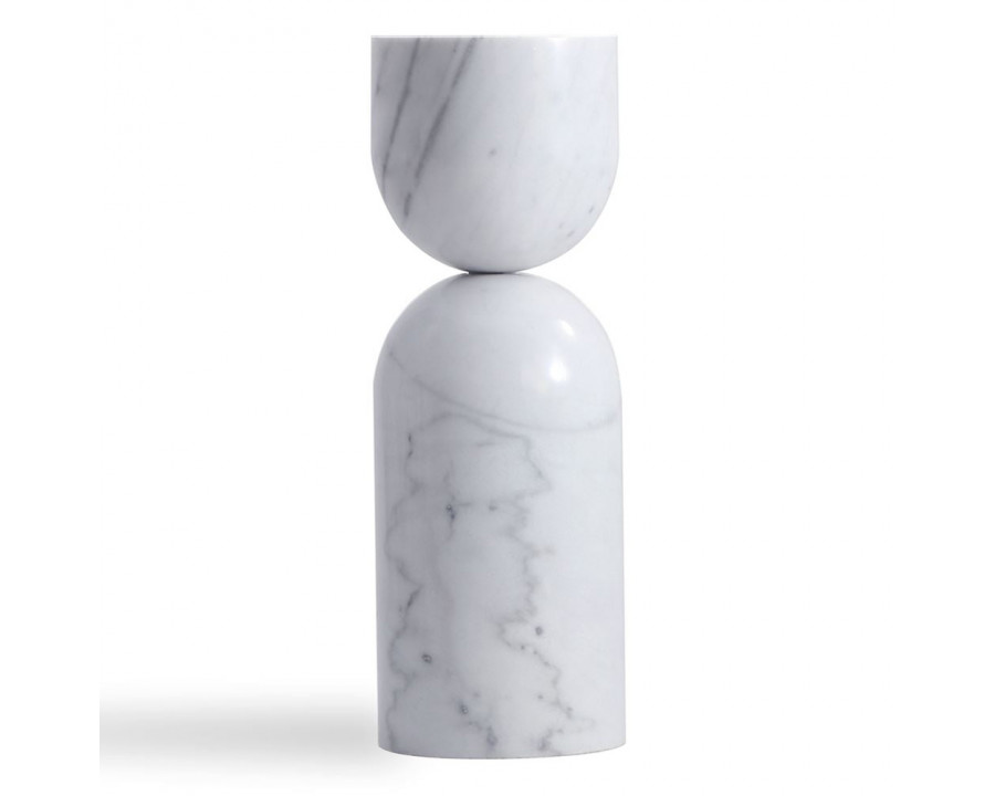 GFURN - Oceane Side Table in White Marble