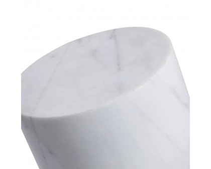 GFURN - Oceane Side Table in White Marble