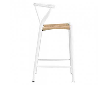 GFURN Dagmar Counter Stool - White/Natural Cord