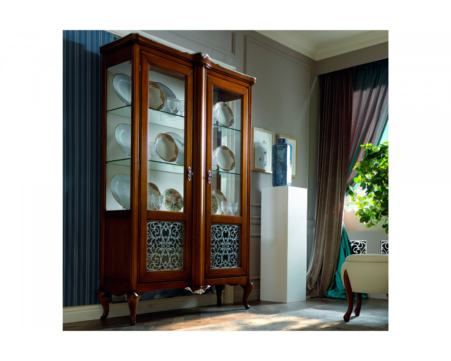 Giorgio Casa Memorie Veneziane 2 Door Glass Cupboard - Grain