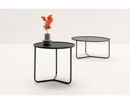 Giorgio Casa Atico Ring Smoked glass Coffee Table - Ø50 cm