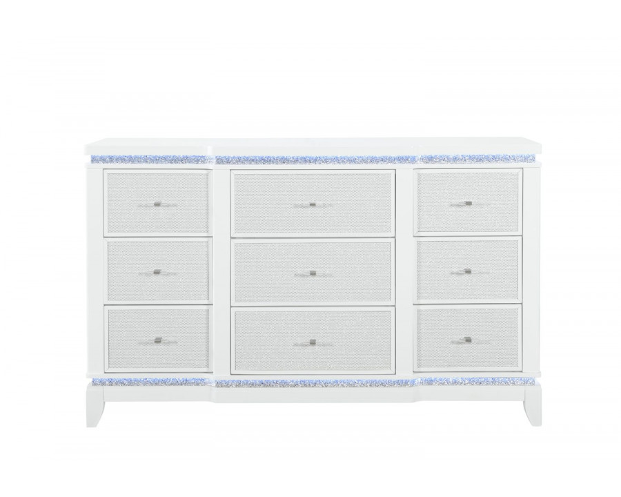 GF - Alina White Dresser With Led