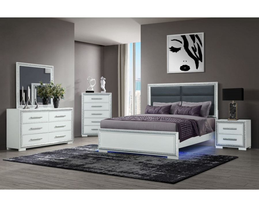 GF Andros Silver Bed With Led