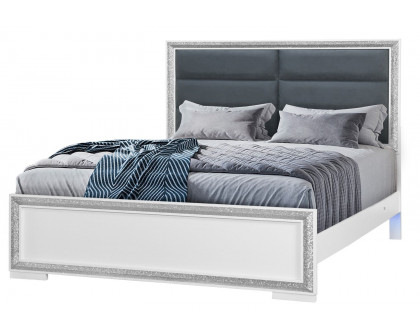 GF Andros Silver Bed With Led