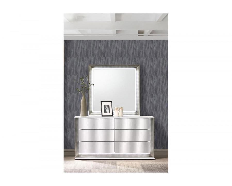 GF Aspen White Dresser With Led