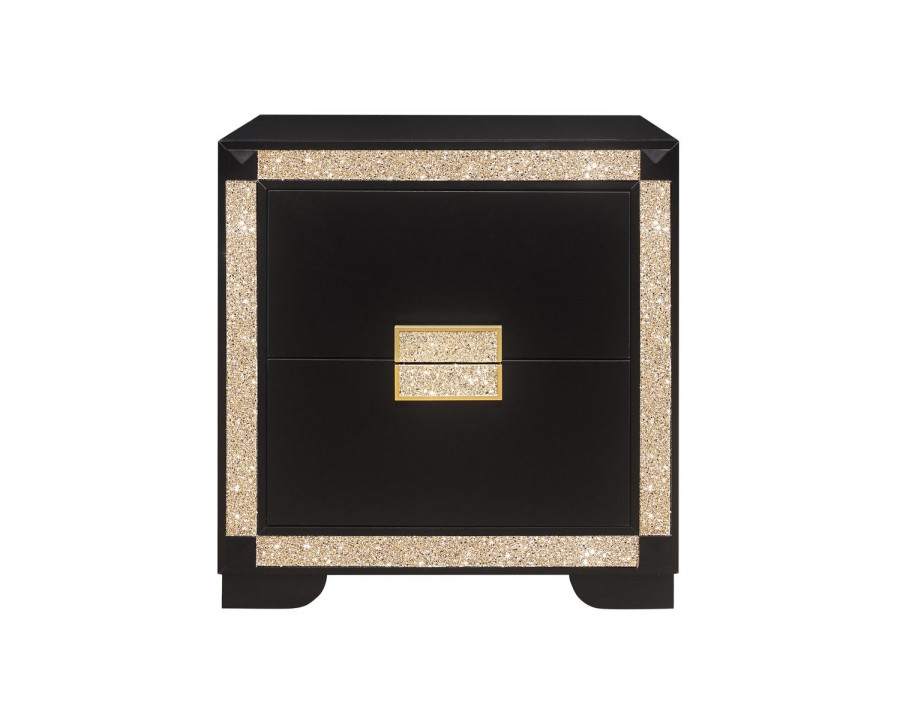 GF - Blake Black/Gold Nightstand