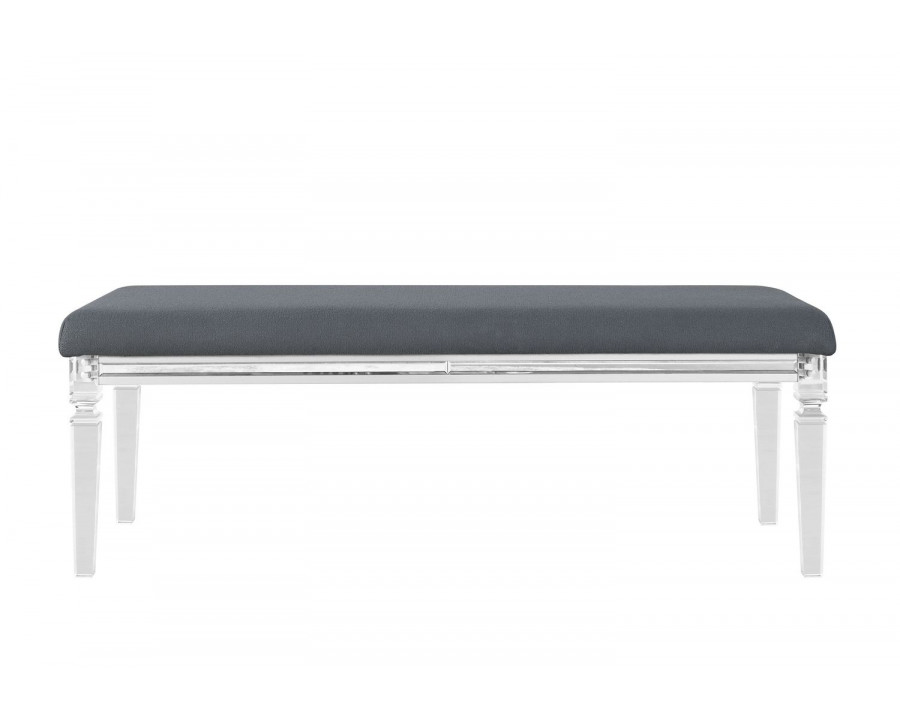 GF - Caleb Silver Bench w/Acrylic Legs