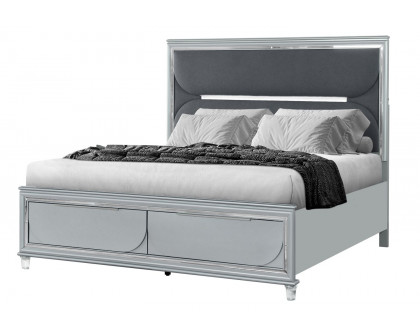 GF Caleb Silver Bed With Led