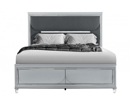 GF Caleb Silver Bed Group With Led