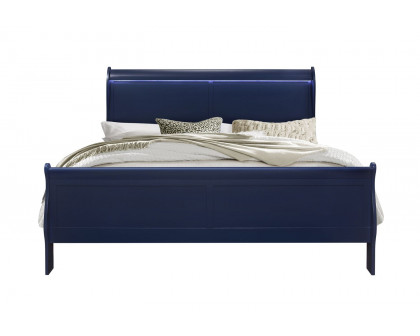 GF Charlie Blue King Bed Group With Led