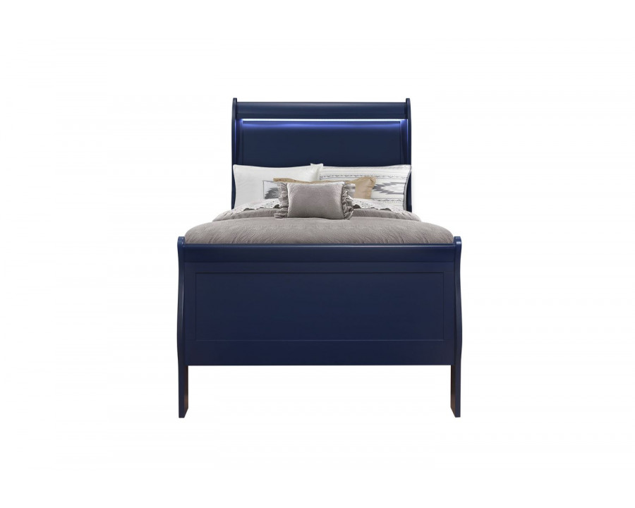 GF Charlie Blue Charlie Blue Twin Bed With Led