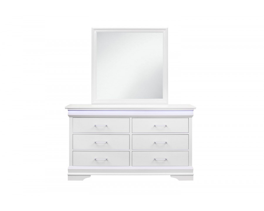 GF Charlie White Dresser With Led