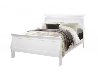 GF Charlie White Full Bed With Led