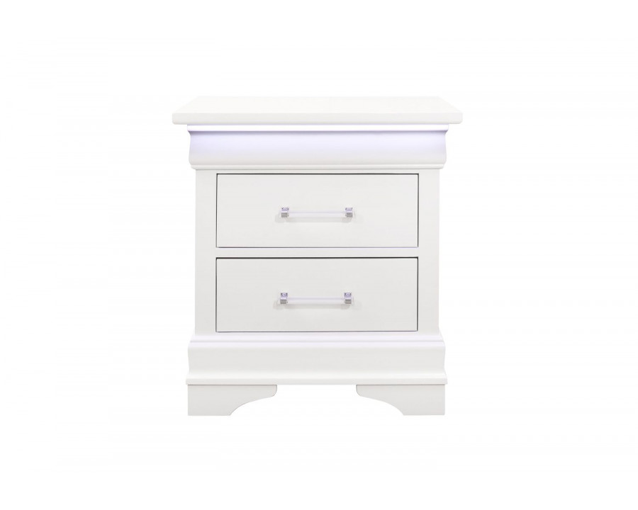 GF - Charlie White Nightstand With Led