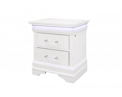 GF - Charlie White Nightstand With Led