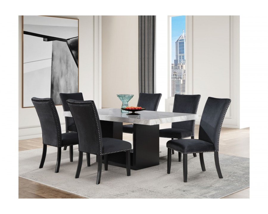 GF - D02DT + D03DC-BLK Dining Table + 4 Dining Chair