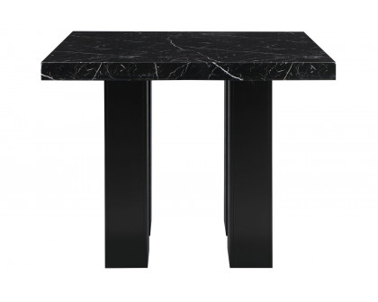 GF - D04BT-BLK + D04BS-BLK Black Bar Table + 4 Bar Stools