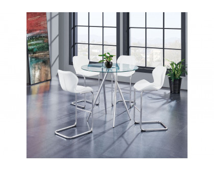 GF D1446BS White Bar Stool