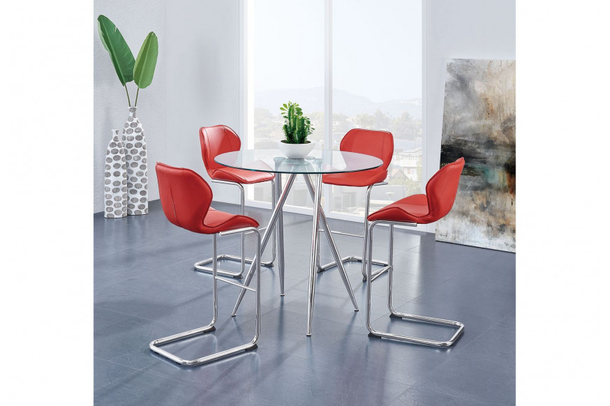 GF™ D1503BT + D1446BS-R Bar Table + 4 Bar Stools