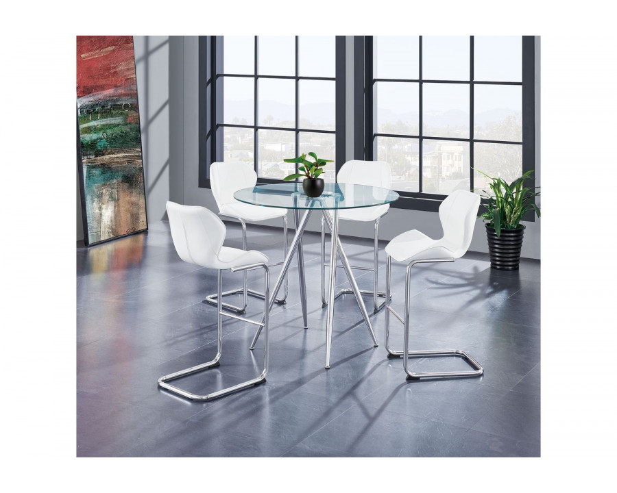 GF D1503BT + D1446BS-WH Bar Table + 4 Bar Stools