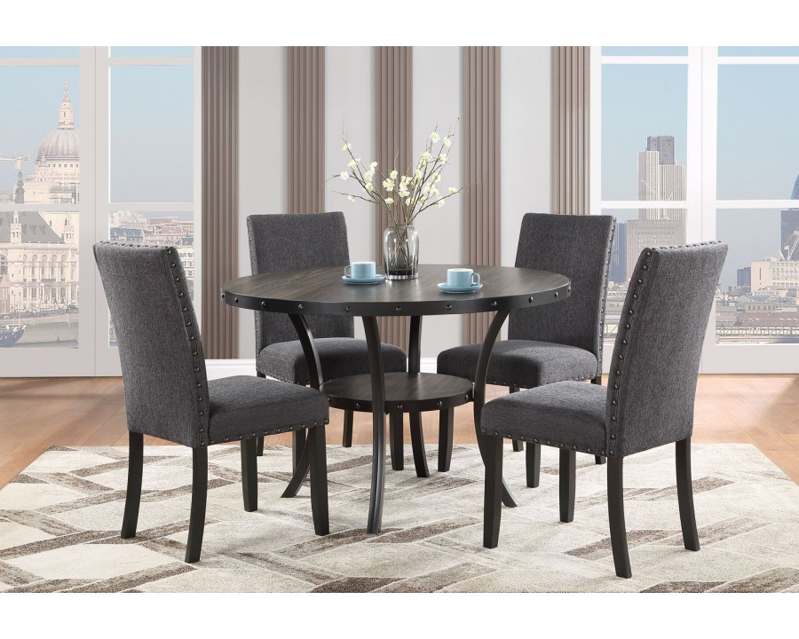 GF D1622DT + D1622DC-BLK Dining Table + 4 Dining Chair