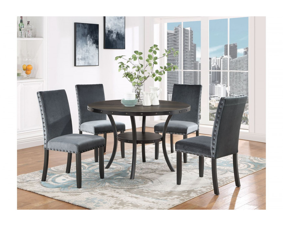 GF D1622DT + D1622DC-GRY Dining Table + 4 Dining Chair