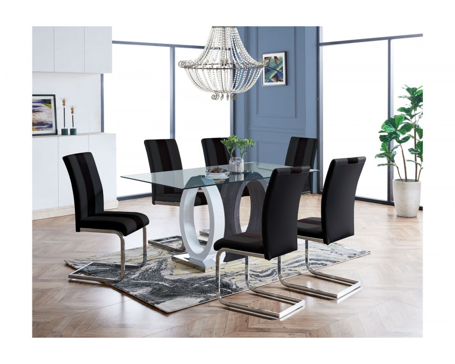 GF D1628DT + D915DC-BL Dining Table + 4 Dining Chair