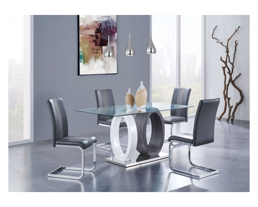 GF D1628DT + D915DC-GR Dining Table + 4 Dining Chair