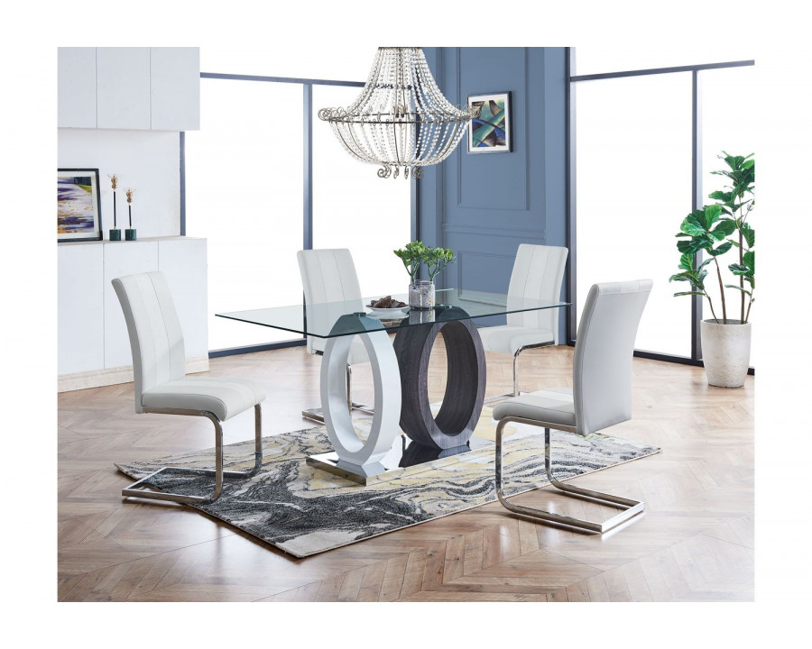 GF D1628DT + D915DC-WH Dining Table + 4 Dining Chair