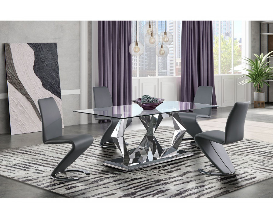 GF D1675DT + D9002DC-GRY Dining Table + 4 Dining Chair