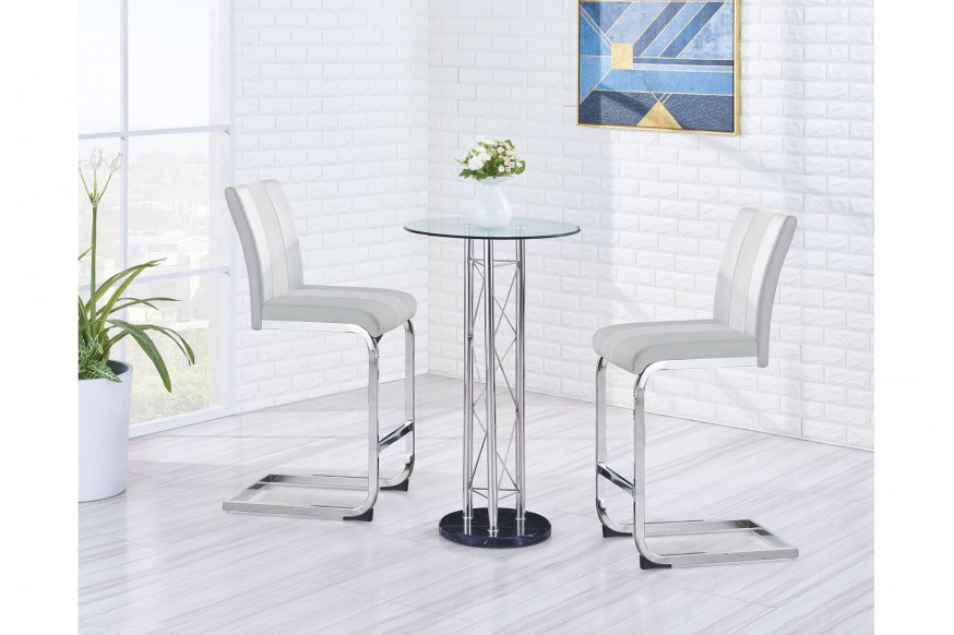 GF™ D208BT + D915BS-WHT Bar Table + 2 Bs