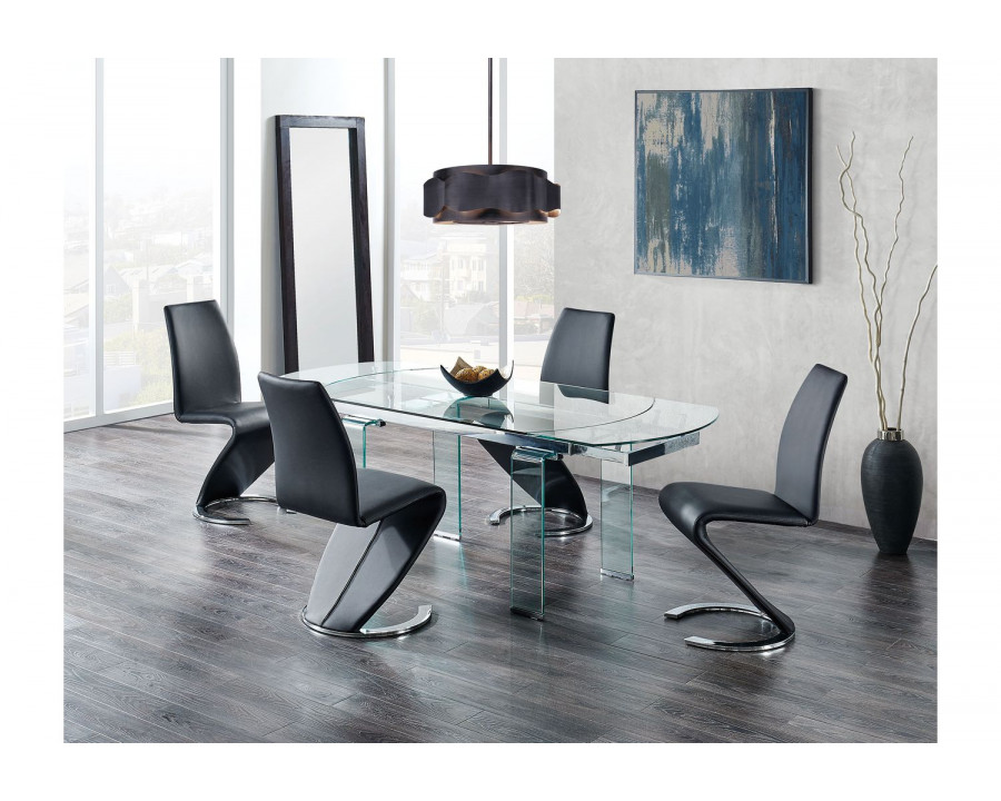 GF D2160DT + D9002DC-BL Dining Table + 4 Dining Chair