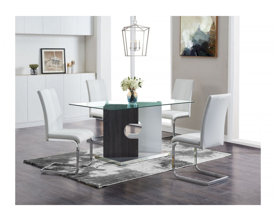 GF D219DT + D915DC-WH Dining Table + 4 Dining Chair