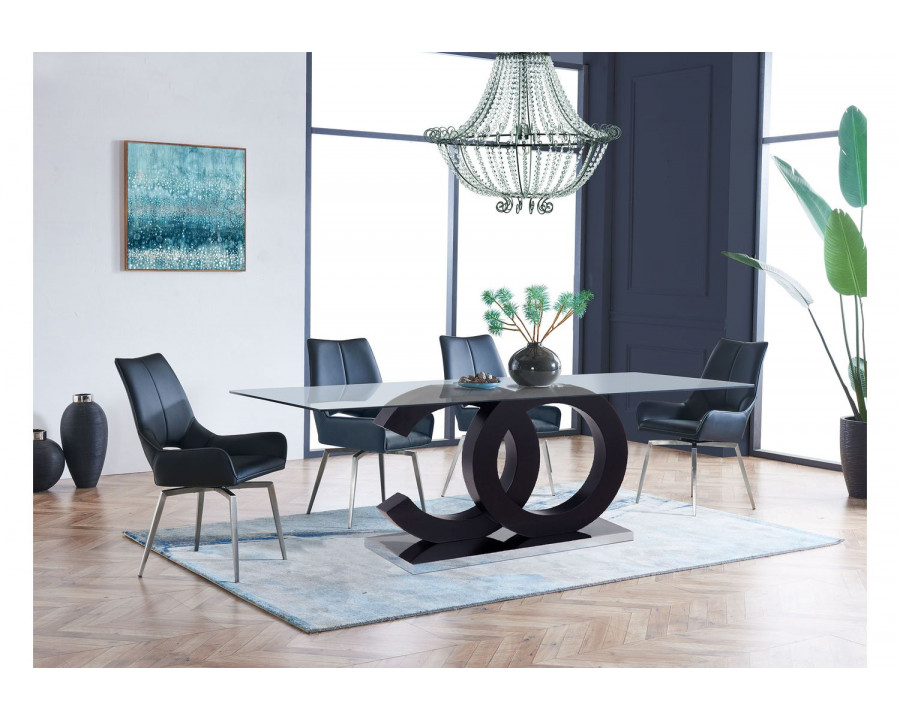 GF - D2207DT + D4878DC-BLK Dining Table + 4 Dining Chair